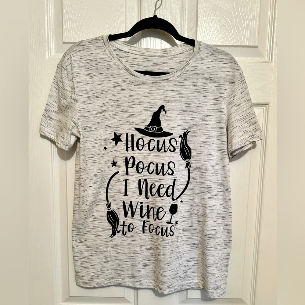 Hocus-pocus I Need Wine to Focus, Size Medium, New (without tags)